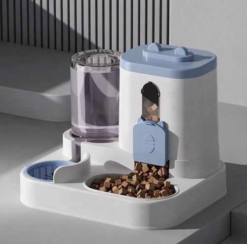 Comedero y Bebedero 2 en 1 para Mascotas: Comida y Agua Siempre Listas